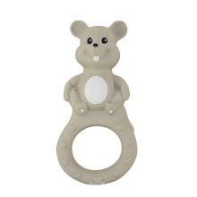 Cute mouse brinquedos de plástico para o bebê, anel de dentição